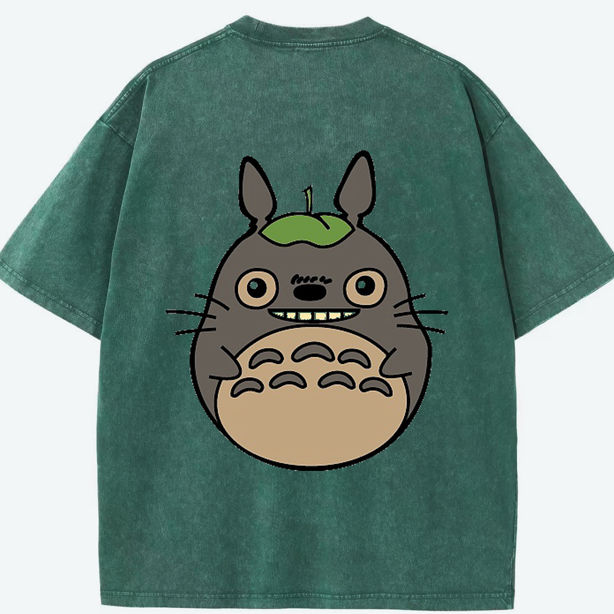 （画像用） となりのトトロ 草壁メイ 草壁サツキ My Neighbor Totoro Satsuki Kusakabe Mei Kusakabe 綿100% ヴィンテージ風 半袖Tシャツ（背面プリント）